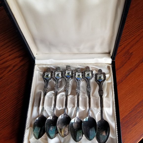 Dining Vintage Demitasse Spoon Set 6 Epns Irish Galway Demitasse